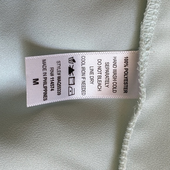 Pleione Mint Green Flowy Chiffon Tunic Women's Size Medium - Pre-Owned - Picture 5 of 5